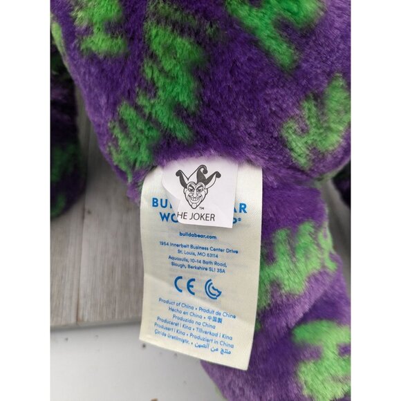 Build A Bear The Joker Purple Green Plush 18" No Clothes - Picture 4 of 7
